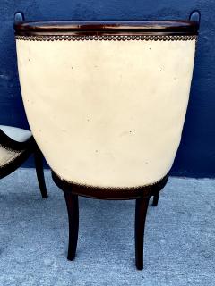 Pair Hollywood Regency Swan Side Chairs - 2711924