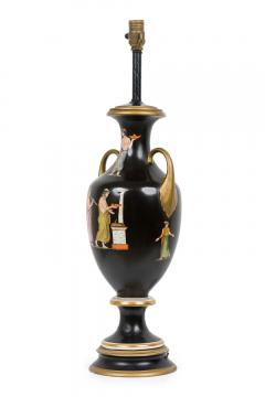 Pair Important English Victorian Ceramic Urns adapted as Lamps by Samuel Alcott - 4170944