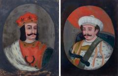 Pair Indian Reverse Glass Paintings - 4552164