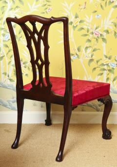 Pair Irish Chippendale Period Carved Mahogany Side Chairs - 3937102