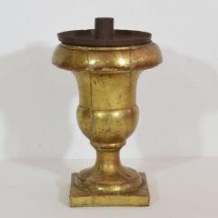 Pair Italian 19th Century Carved Giltwood Medici Vase Candleholders - 4113947