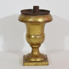 Pair Italian 19th Century Carved Giltwood Medici Vase Candleholders - 4113949