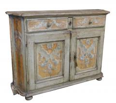 Pair Italian Baroque Polychrome Painted Credenzas - 1932363