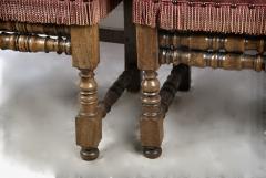 Pair Italian Baroque Walnut Hall Chairs - 1996876