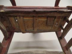 Pair Italian Early Modern Brutalist Lacquered Wood Armchairs Lounge Chairs - 1844210