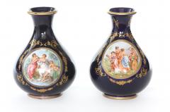 Pair Italian Gilt Porcelain Decorative Vases - 1822607