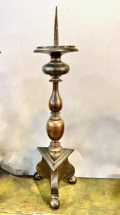 Pair Italian Late 17th Century Bronze Pricket Candlesticks - 1996231