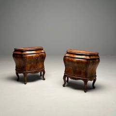 Pair Italian Olive Wood Commodes Nightstands End Tables or Pedestals Baroque - 3397857