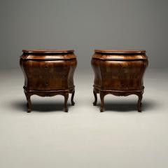 Pair Italian Olive Wood Commodes Nightstands End Tables or Pedestals Baroque - 3397863