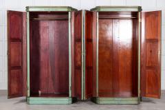 Pair Italian Painted Mahogany Armoire Cupboards - 2888509