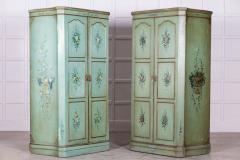 Pair Italian Painted Mahogany Armoire Cupboards - 2888512