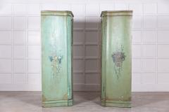 Pair Italian Painted Mahogany Armoire Cupboards - 2888516