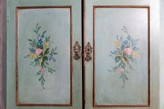 Pair Italian Painted Mahogany Armoire Cupboards - 2888520