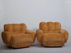 Pair Italian Space Age lounge chairs c1980s - 4444507