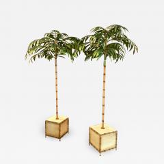 Pair Jansen Style Tole Palm Trees - 1420165