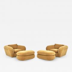 Pair Jay Spectre Lounge Chairs and Ottomans 1990 - 2347098