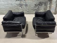 Pair LC3 Grand Modele Lounge Arm Chair Style of Le Corbusier 1980 - 3354919