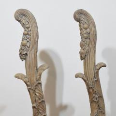 Pair Large 18th Century French Neoclassical Carved Oak Ornaments - 4119882