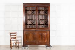 Pair Large 19thC English Mahogany Glazed Bookcases - 3892772