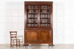 Pair Large 19thC English Mahogany Glazed Bookcases - 3892774