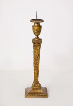 Pair Large Empire Gilt Iron Candle Sticks - 3749760