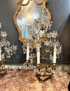 Pair Large French Bagues Styles Gilt Bronze Girandoles - 4479376