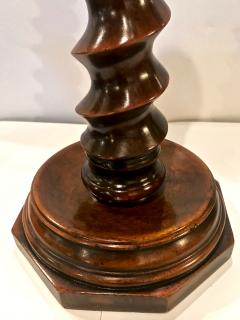 Pair Large Mahogany Barley Twist Candlesticks - 2076709