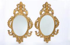 Pair Late 20th Century Giltwood Framed Hanging Wall Mirror - 1341087