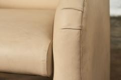 Pair Leather Barrel Chairs 1980 - 2974672