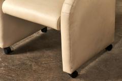 Pair Leather Barrel Chairs 1980 - 2974673