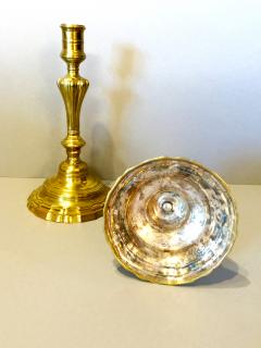 Pair Louis XV Brass Candlesticks 18th Century - 1388236