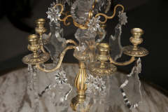 Pair Louis XV Bronze and Crystal Candelabra - 2120109