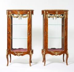 Pair Louis XV Style Kingwood Veneered Vitrine - 1341294