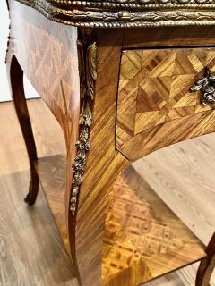 Pair Louis XV Style Parquetry Side Tables - 2410468