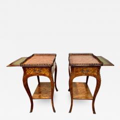 Pair Louis XV Style Parquetry Side Tables - 2411051