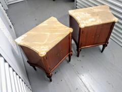 Pair Louis XVI Directoire Style Marble Top Commode Nightstands - 2958361