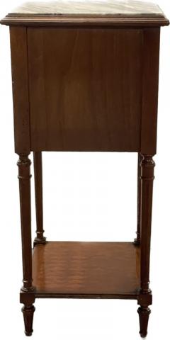 Pair Louis XVI Style End Bedside Tables Humidor Interiors Parquetry Inlaid - 2778229