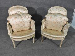 Pair Louis XVI Style Maison Jansen Bergeres in A Distressed Frame - 2972408