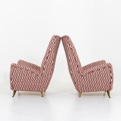 Pair Lounge Chairs by Gio Ponti for Isa Italy 1950s - 3557189