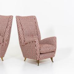 Pair Lounge Chairs by Gio Ponti for Isa Italy 1950s - 3557191