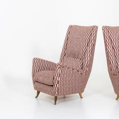 Pair Lounge Chairs by Gio Ponti for Isa Italy 1950s - 3557193