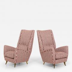 Pair Lounge Chairs by Gio Ponti for Isa Italy 1950s - 3560856