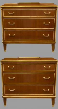 Pair Mahogany Up Russian Neoclassical Style Commodes Nightstands - 4224287