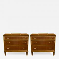 Pair Mahogany Up Russian Neoclassical Style Commodes Nightstands - 4226899