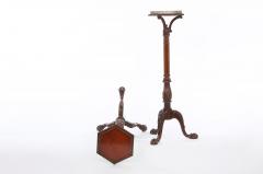 Pair Mahogany Wood Gallery Top Tray Pedestal Tables - 1820992
