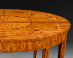 Pair Marquetry Inlaid Satinwood Console Tables in the neo classical manner - 4308878