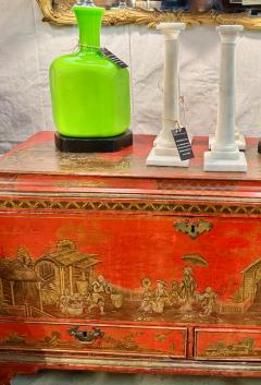 Pair Mid Century Green Cased Opaline Lamps - 4430815