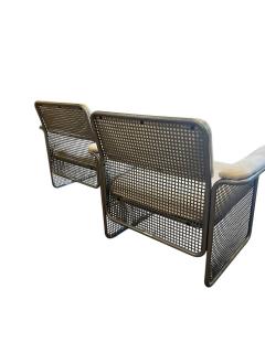 Pair Mid Century Italian Lounge Chairs with New Cowhide Upholstery - 4106424