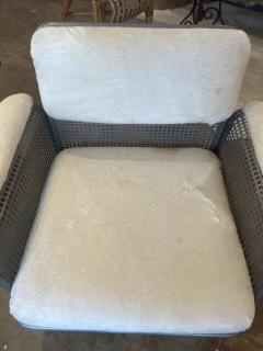 Pair Mid Century Italian Lounge Chairs with New Cowhide Upholstery - 4106426