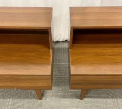 Pair Mid Century Modern Step End Tables Nightstands Nakashima Style American - 2485749